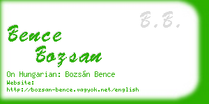 bence bozsan business card